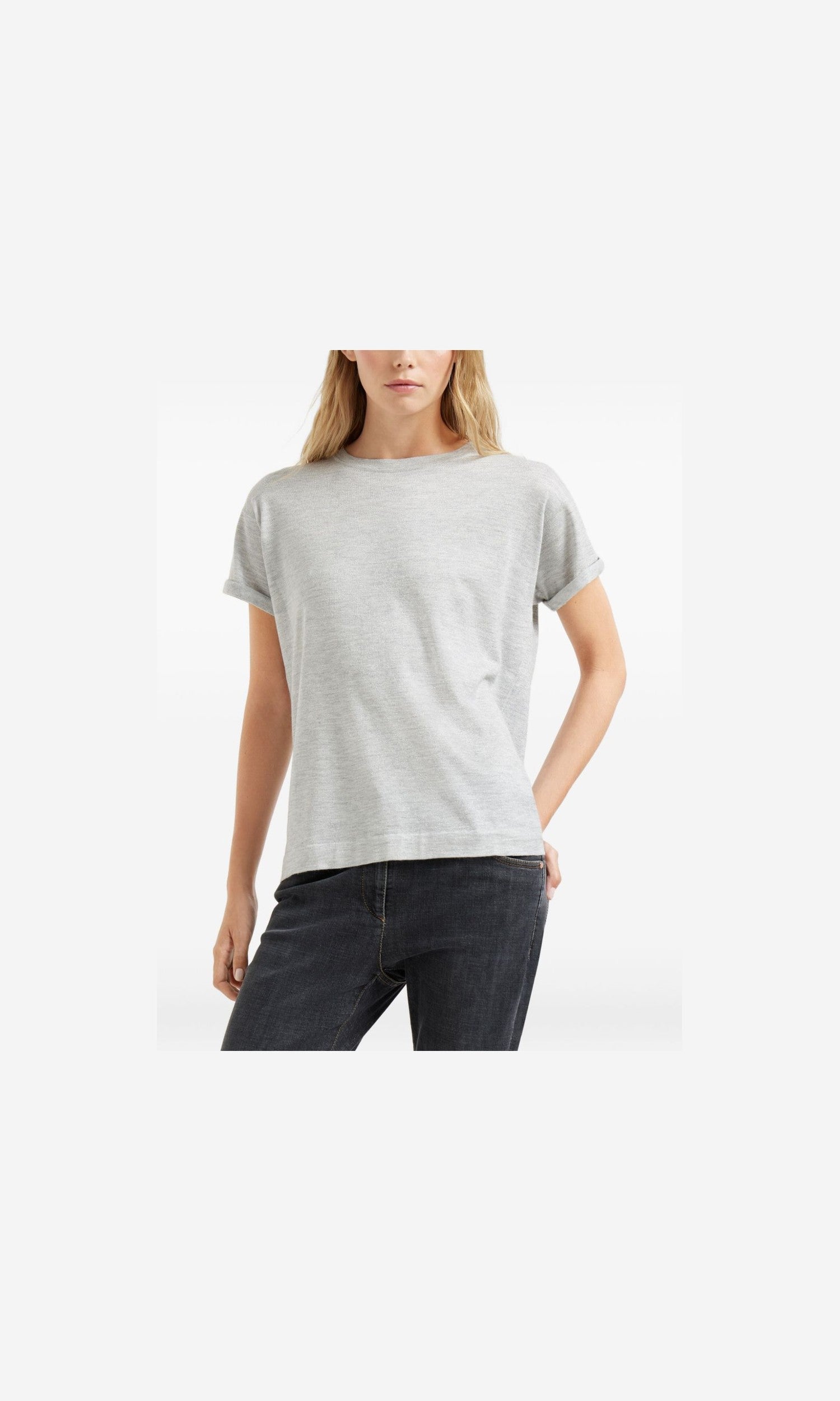 Brunello Cucinelli Light Grey T-shirt and Polo Glam Steals