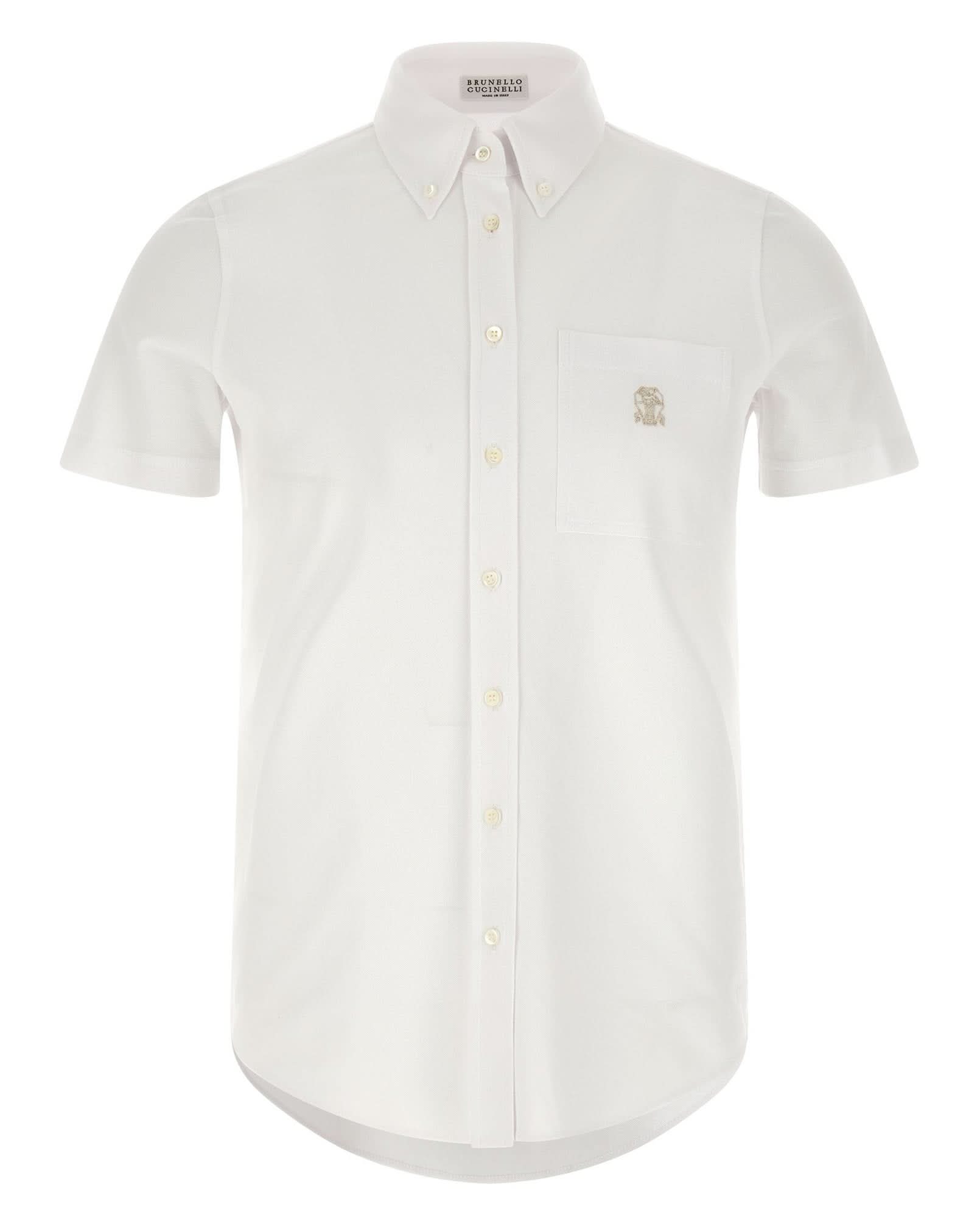 Brunello Cucinelli Logo Embroidery Shirt Glam Steals