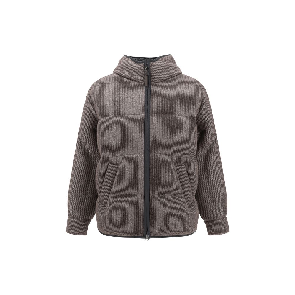 Brunello Cucinelli Lurex Down Jacket Glam Steals