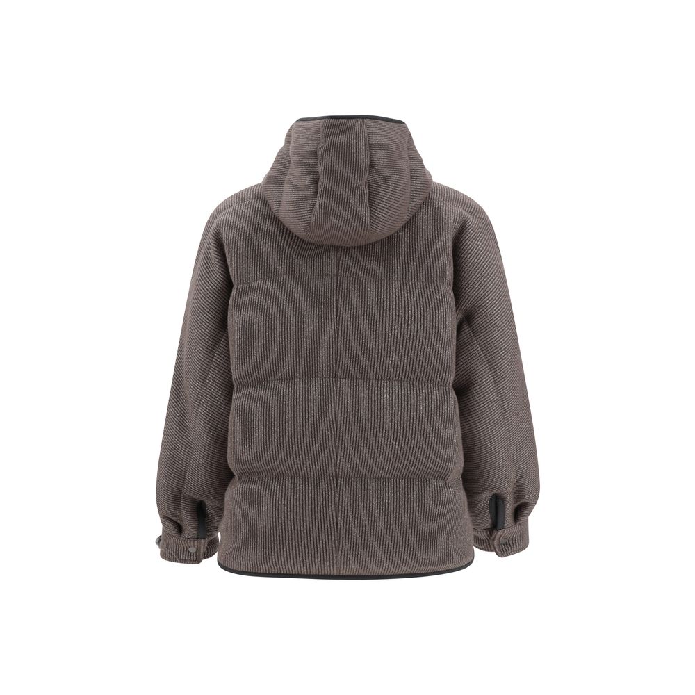 Brunello Cucinelli Lurex Down Jacket Glam Steals
