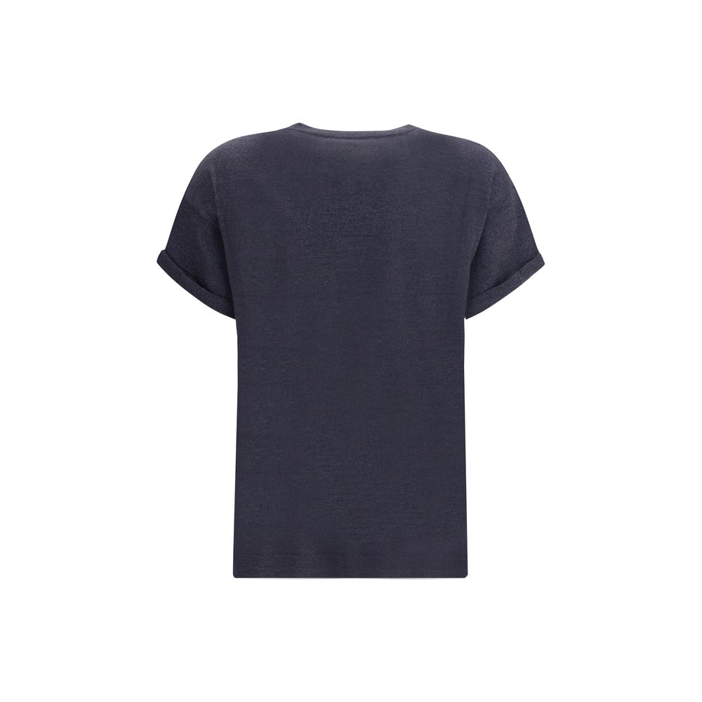 Brunello Cucinelli Lurex T-Shirt Glam Steals