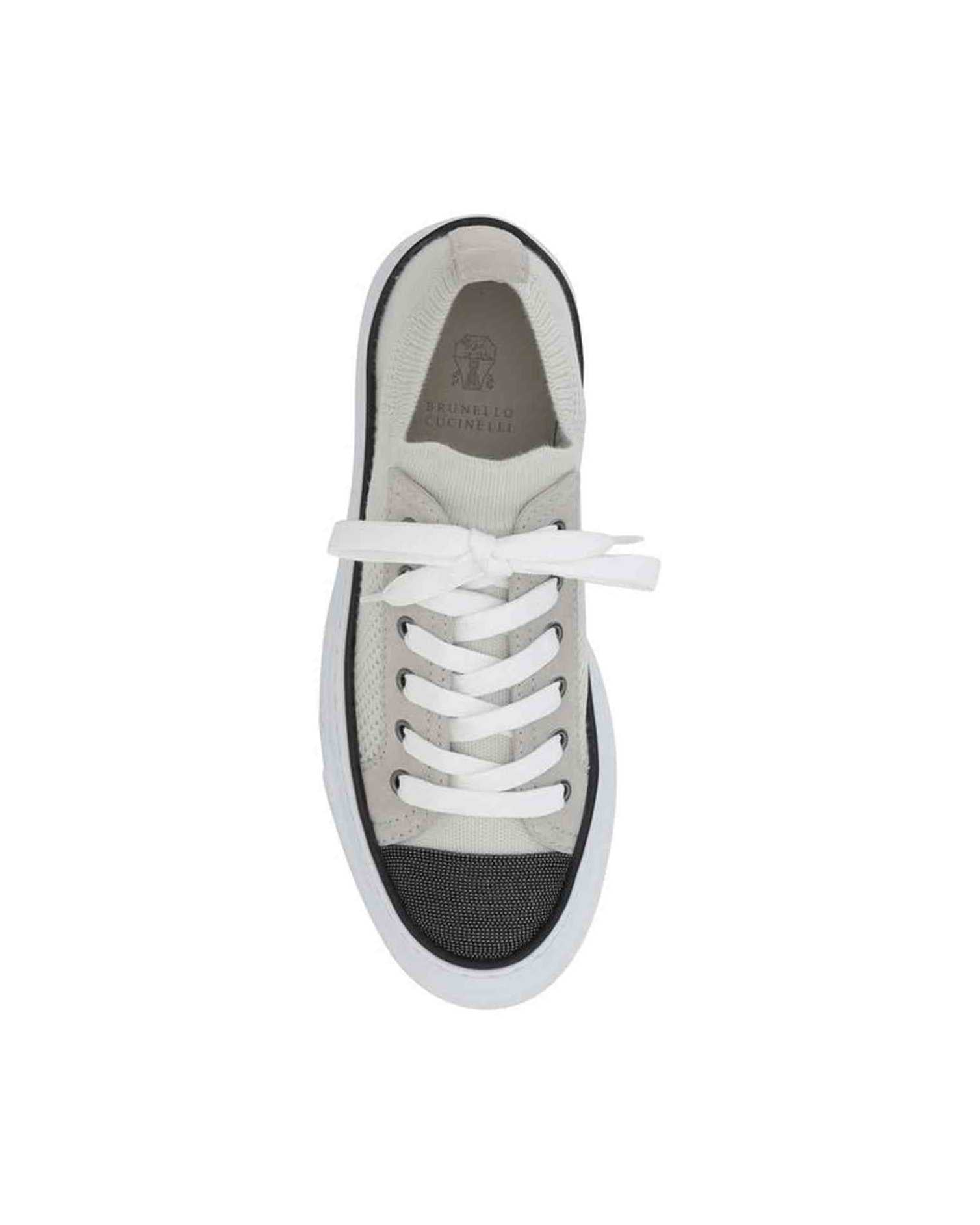 Brunello Cucinelli Mesh Cotton And Suede Sneakers Glam Steals