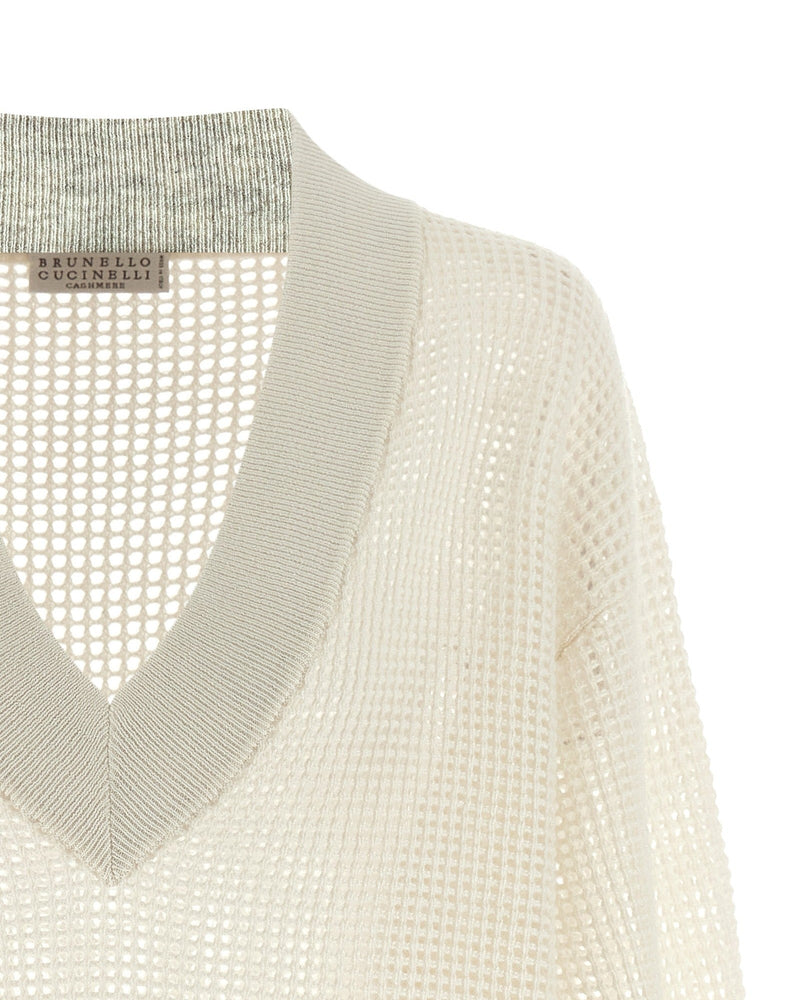 Brunello Cucinelli Mesh Net Sweater Glam Steals