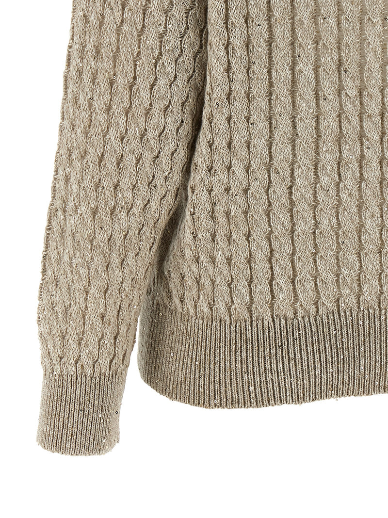 Brunello Cucinelli Micro Sequin Sweater Glam Steals