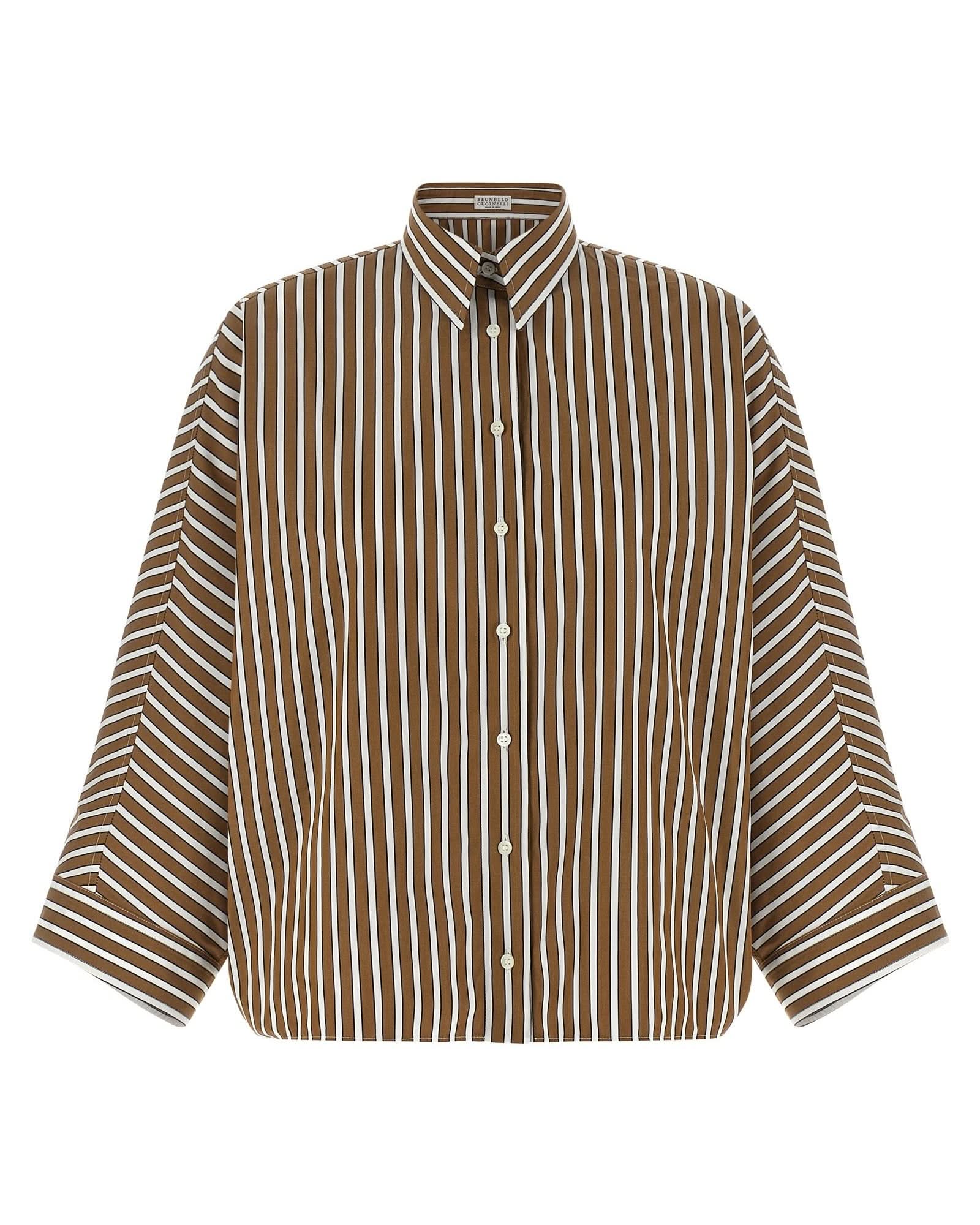 Brunello Cucinelli Monile Striped Shirt Glam Steals