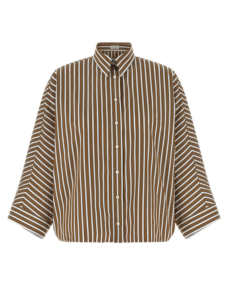 Brunello Cucinelli Monile Striped Shirt Glam Steals