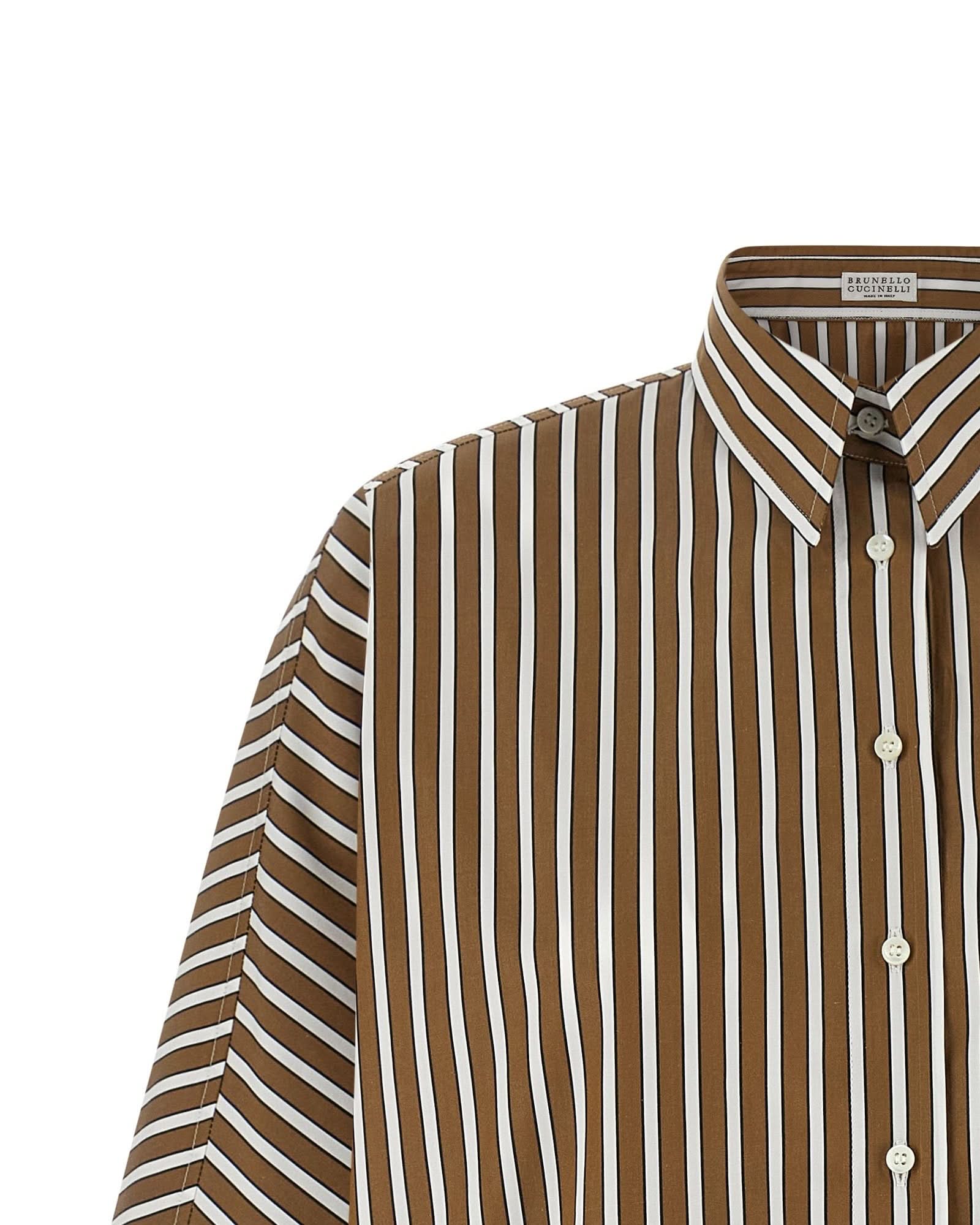 Brunello Cucinelli Monile Striped Shirt Glam Steals