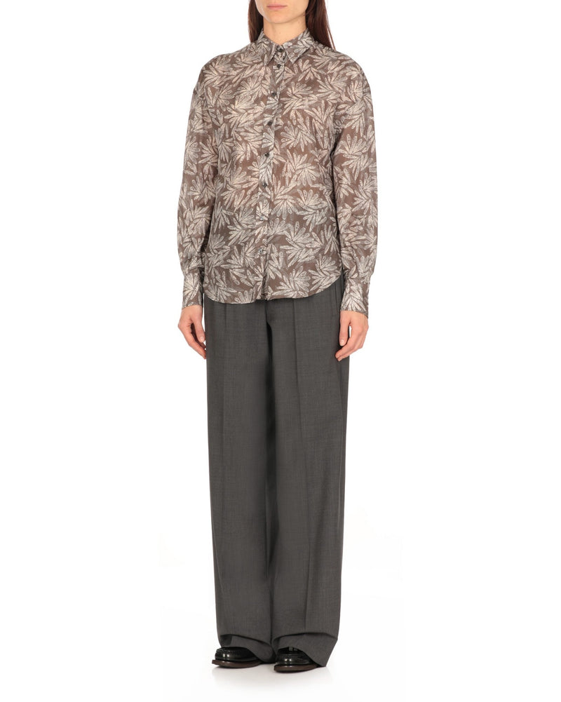 Brunello Cucinelli Multicolor Silk Pattern Shirt 