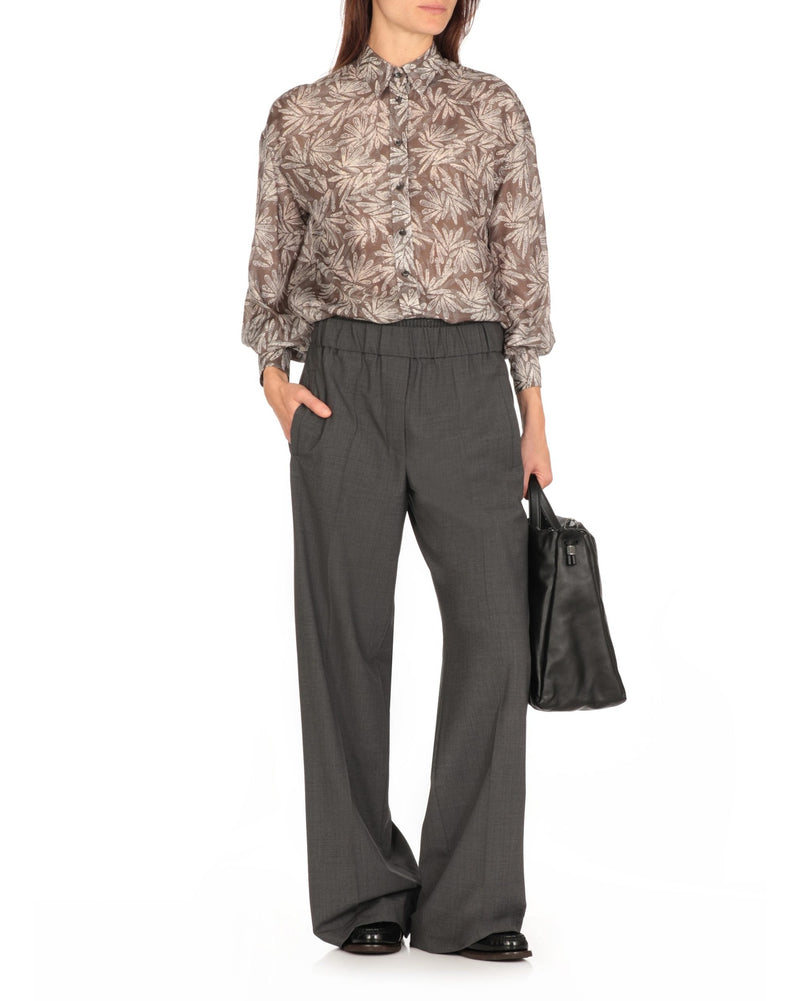 Brunello Cucinelli Multicolor Silk Pattern Shirt 