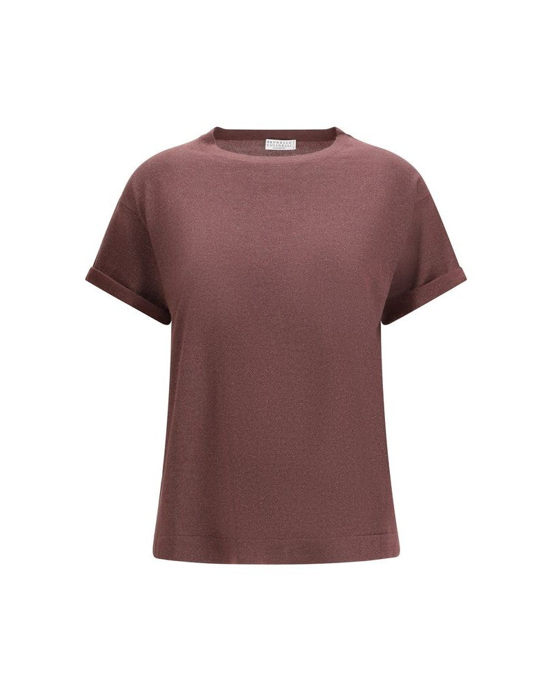 Brunello Cucinelli Nylon Bordeaux T-shirt Glam Steals