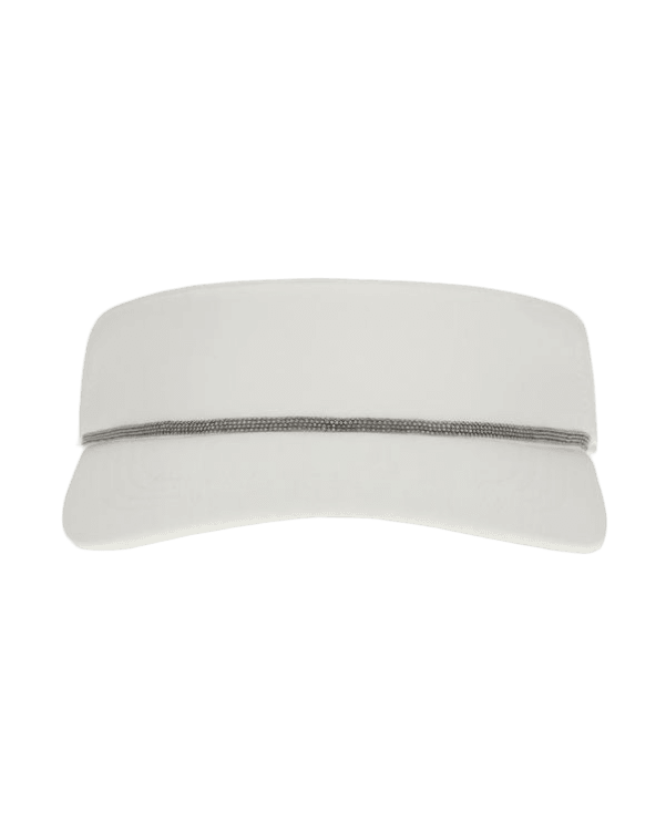Brunello Cucinelli Nylon Visor with Shiny Band Glam Steals