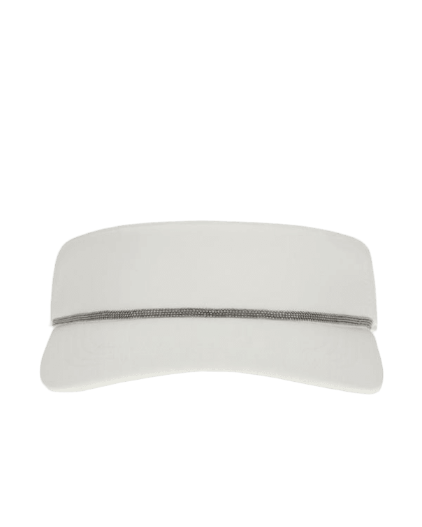 Brunello Cucinelli Nylon Visor with Shiny Band Glam Steals