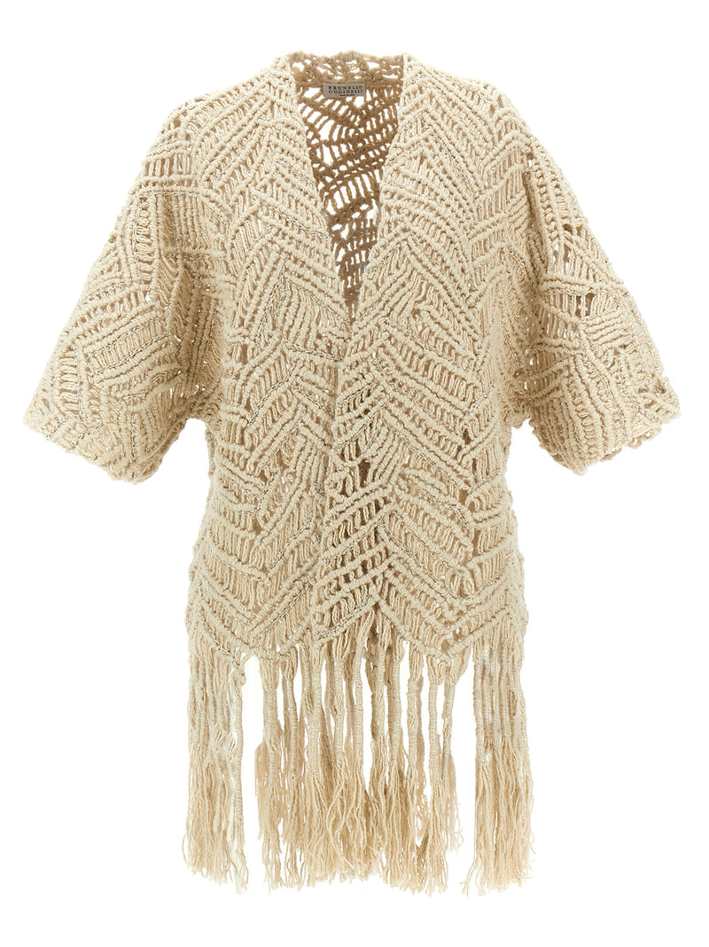 Brunello Cucinelli Opera Dazzling Macramé Cardigan Glam Steals