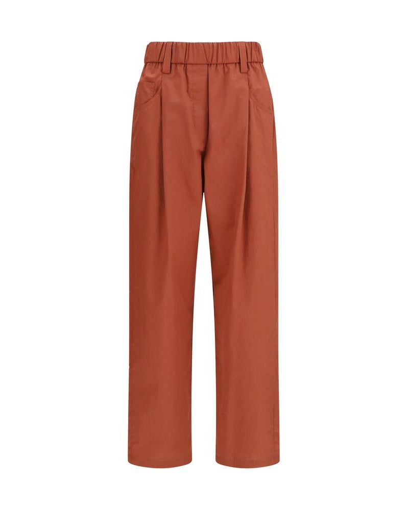 Brunello Cucinelli Orange Cotton Casual Pant Glam Steals