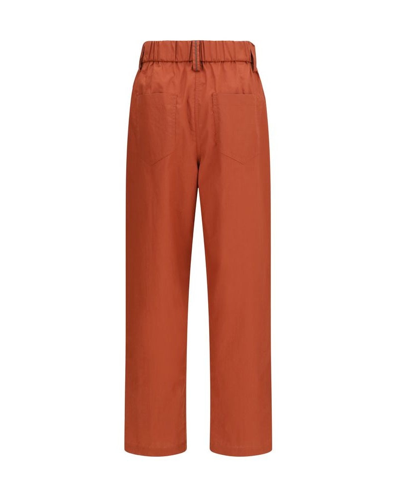 Brunello Cucinelli Orange Cotton Casual Pant Glam Steals