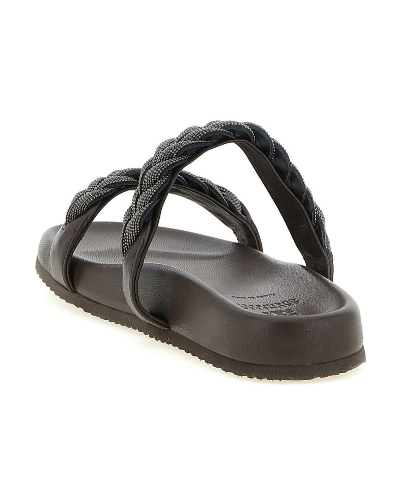 Brunello Cucinelli Precious Braided Straps Sandals Glam Steals