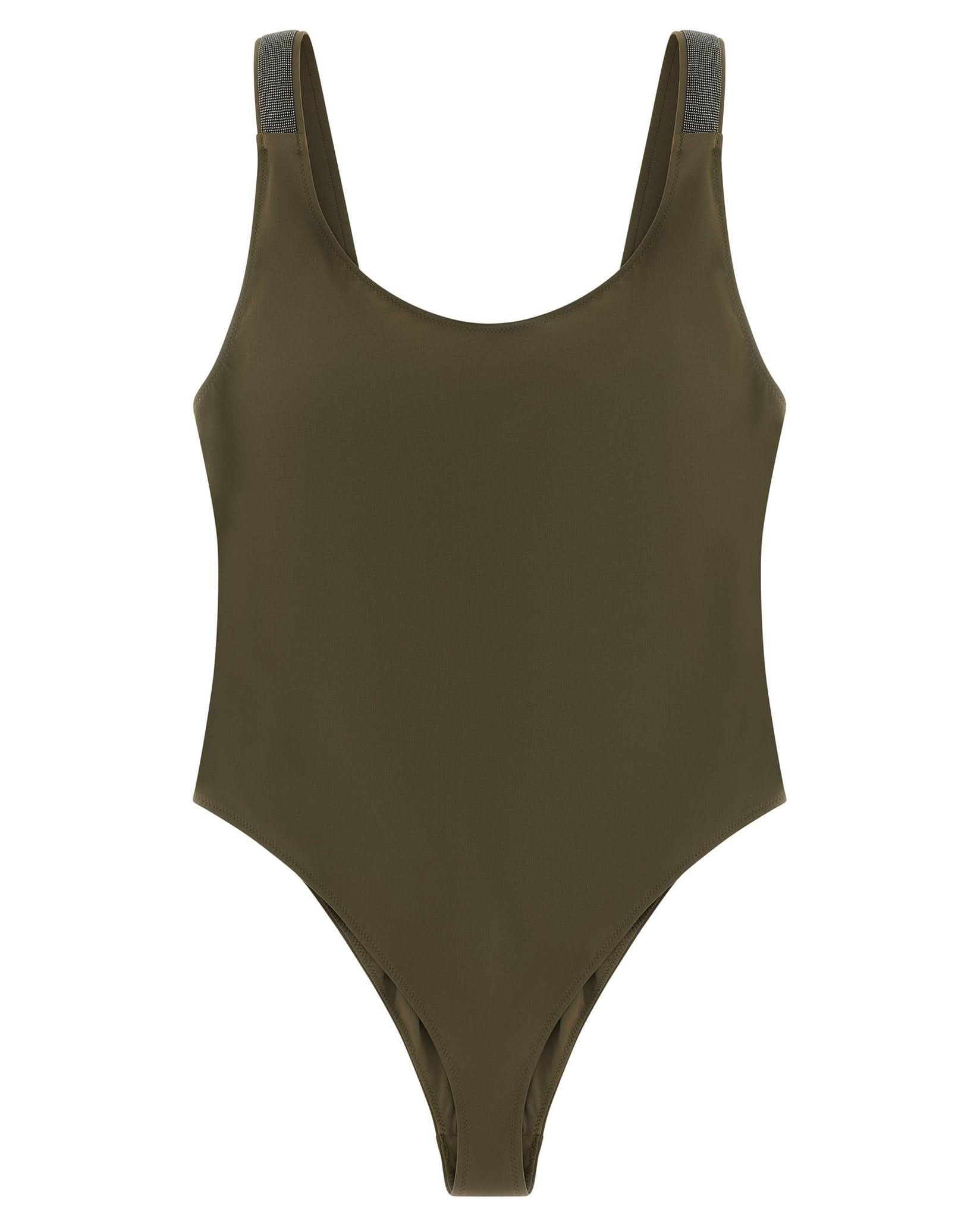 Brunello Cucinelli Precious Details One Piece Swimsuit Glam Steals