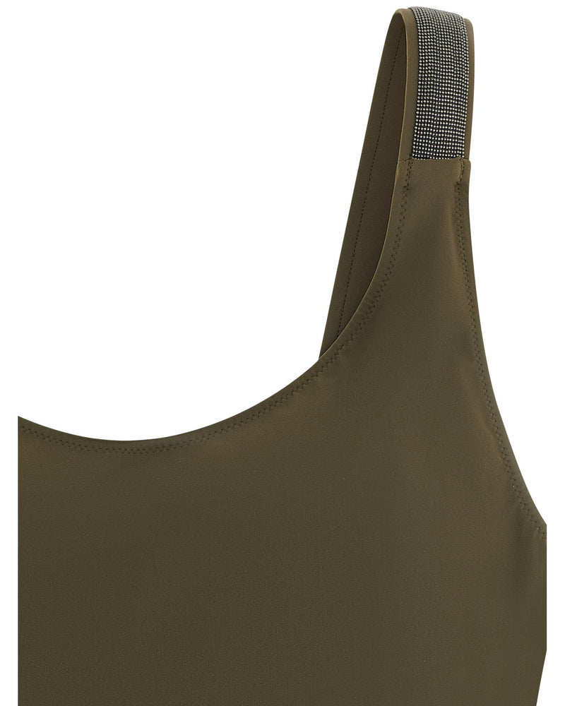 Brunello Cucinelli Precious Details One Piece Swimsuit Glam Steals