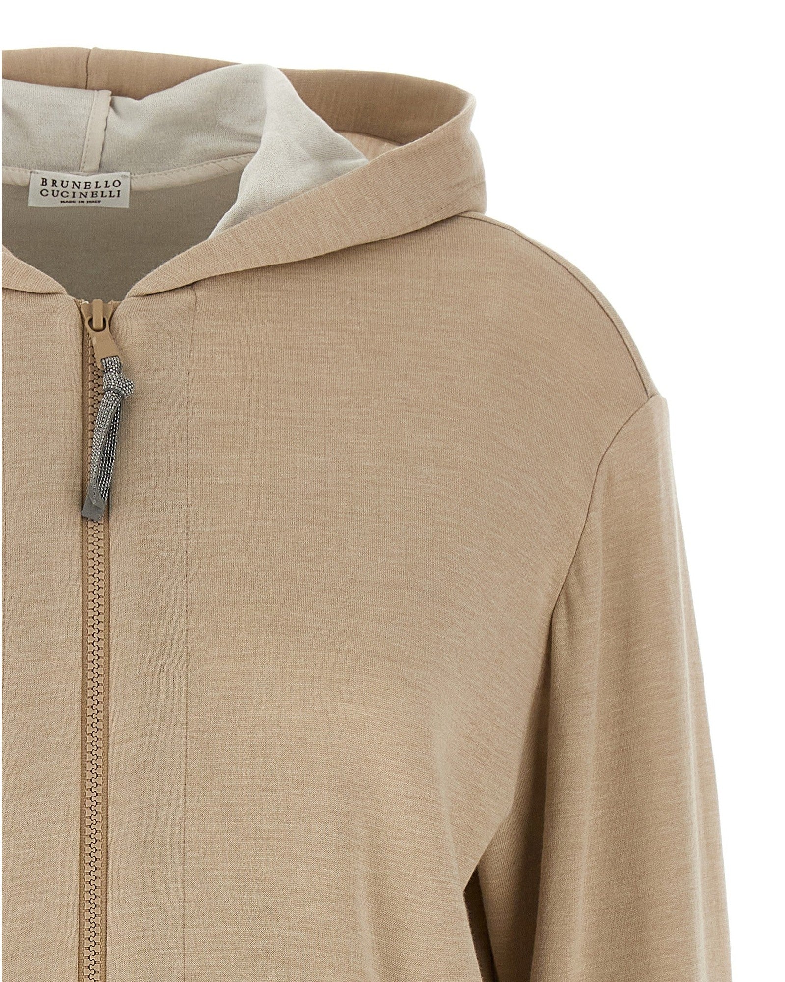 Brunello Cucinelli Precious Zipper Pull Hoodie Glam Steals