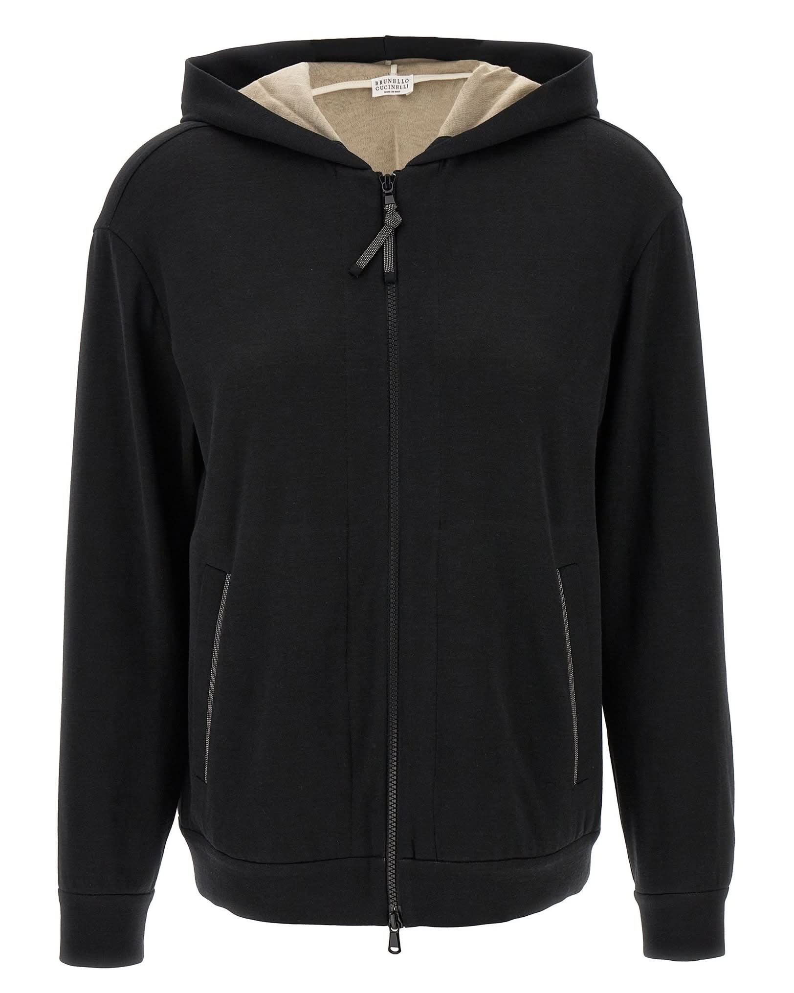 Brunello Cucinelli Precious Zipper Pull Hoodie Glam Steals