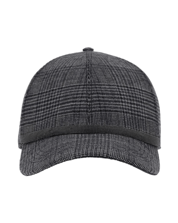 Brunello Cucinelli Prince Of Wales Fabric Baseball Hat with Shiny Band Glam Steals