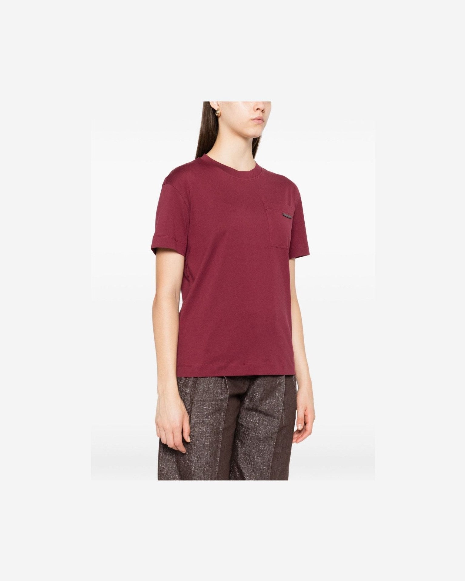 Brunello Cucinelli Red T-shirt Glam Steals