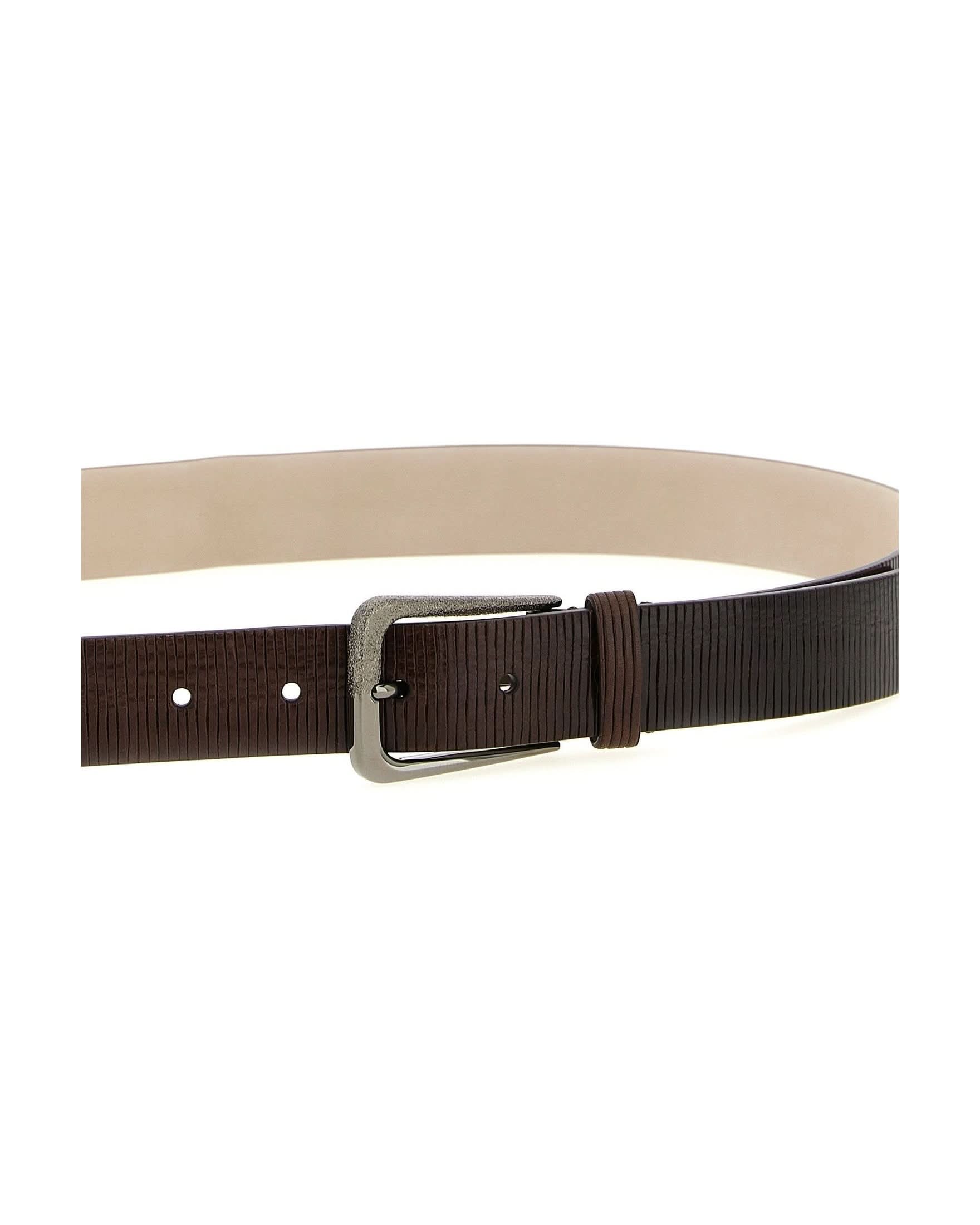 Brunello Cucinelli Ribbed Belt Glam Steals
