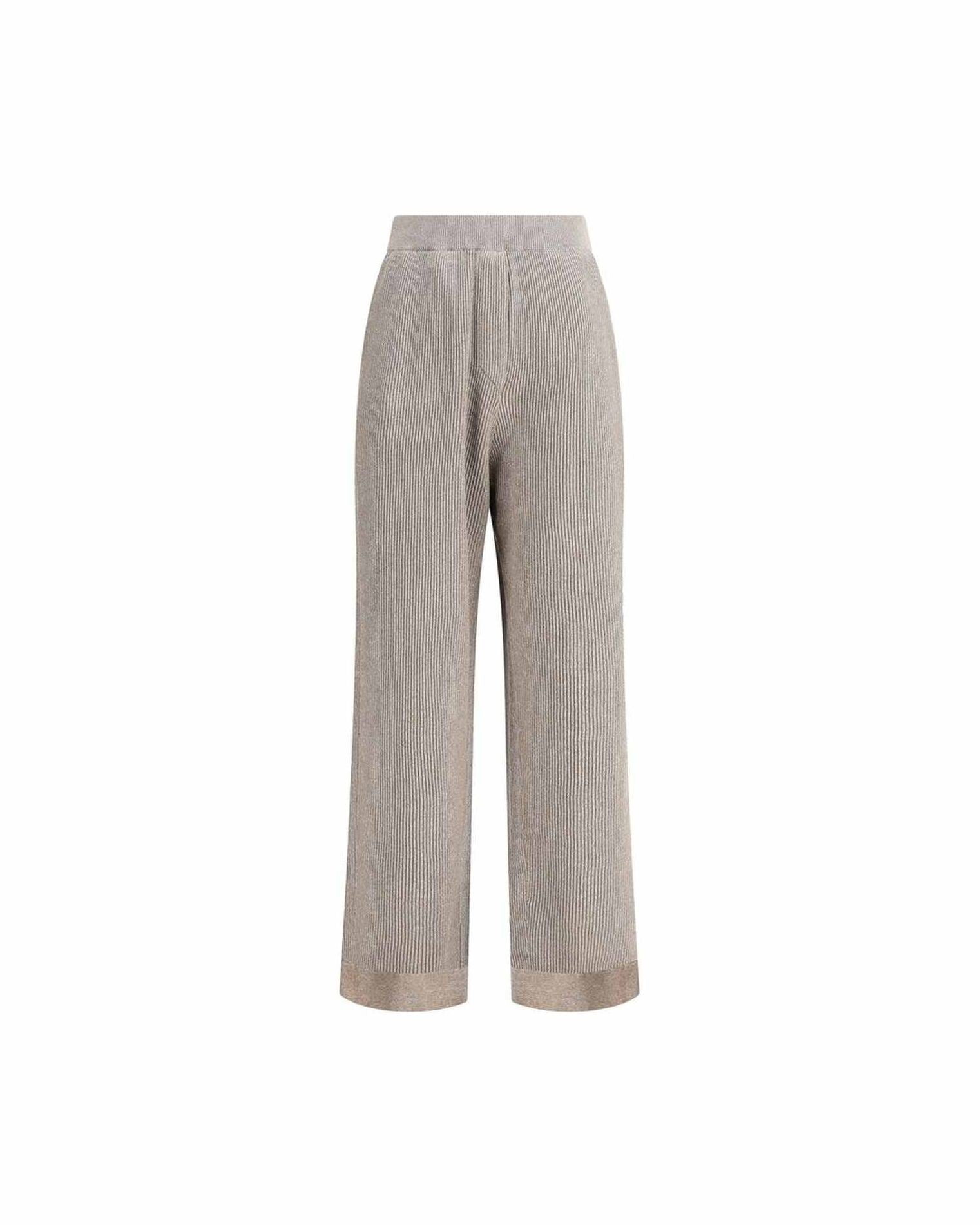 Brunello Cucinelli Ribbed Lurex Pant Glam Steals