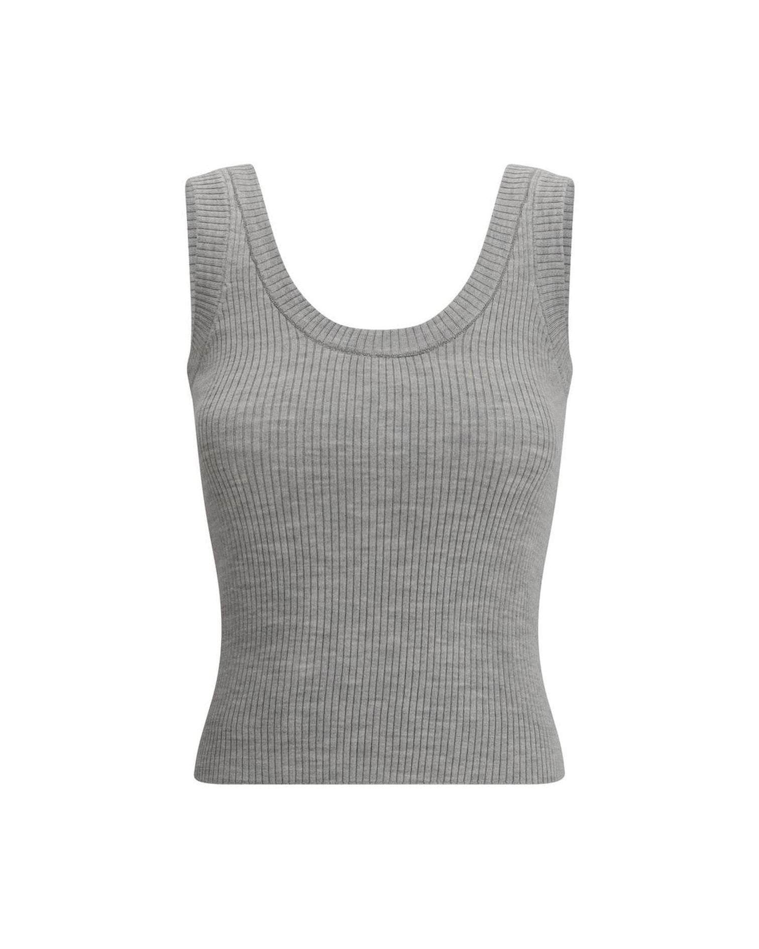 Brunello Cucinelli Ribbed Tank Top Glam Steals