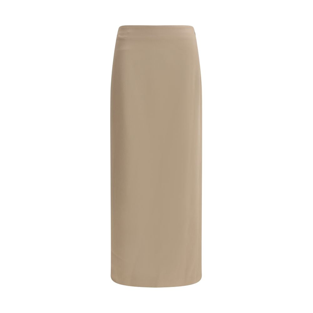 Brunello Cucinelli Satin Midi Skirt Glam Steals