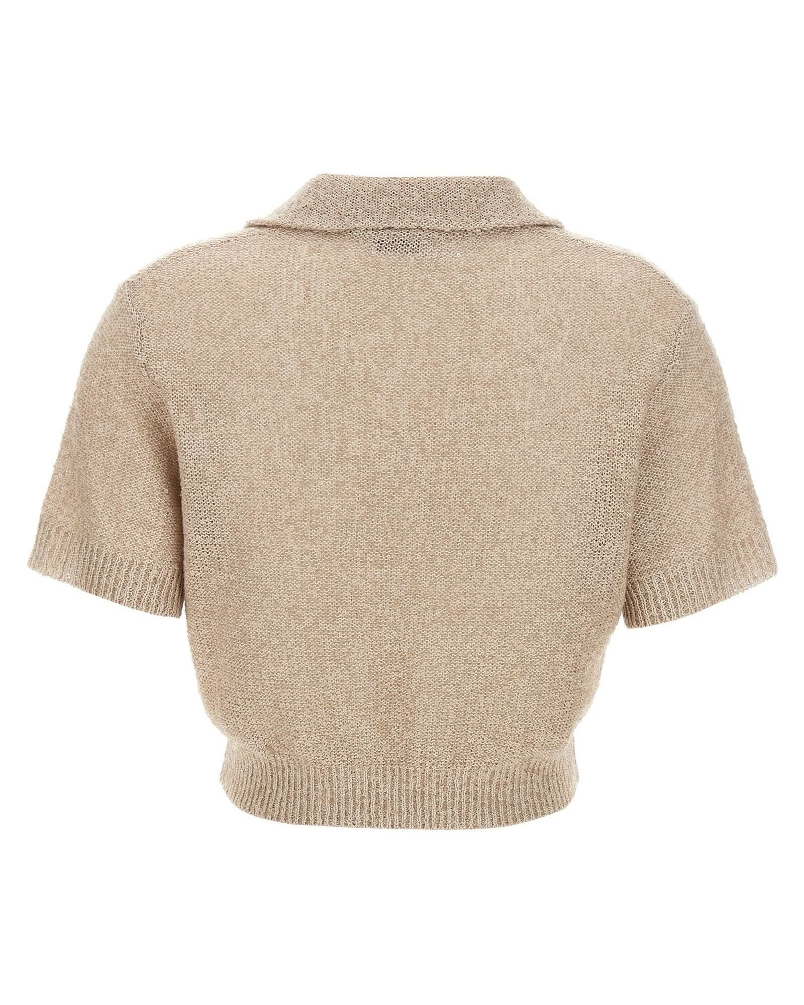 Brunello Cucinelli Sequin Polo Shirt Glam Steals