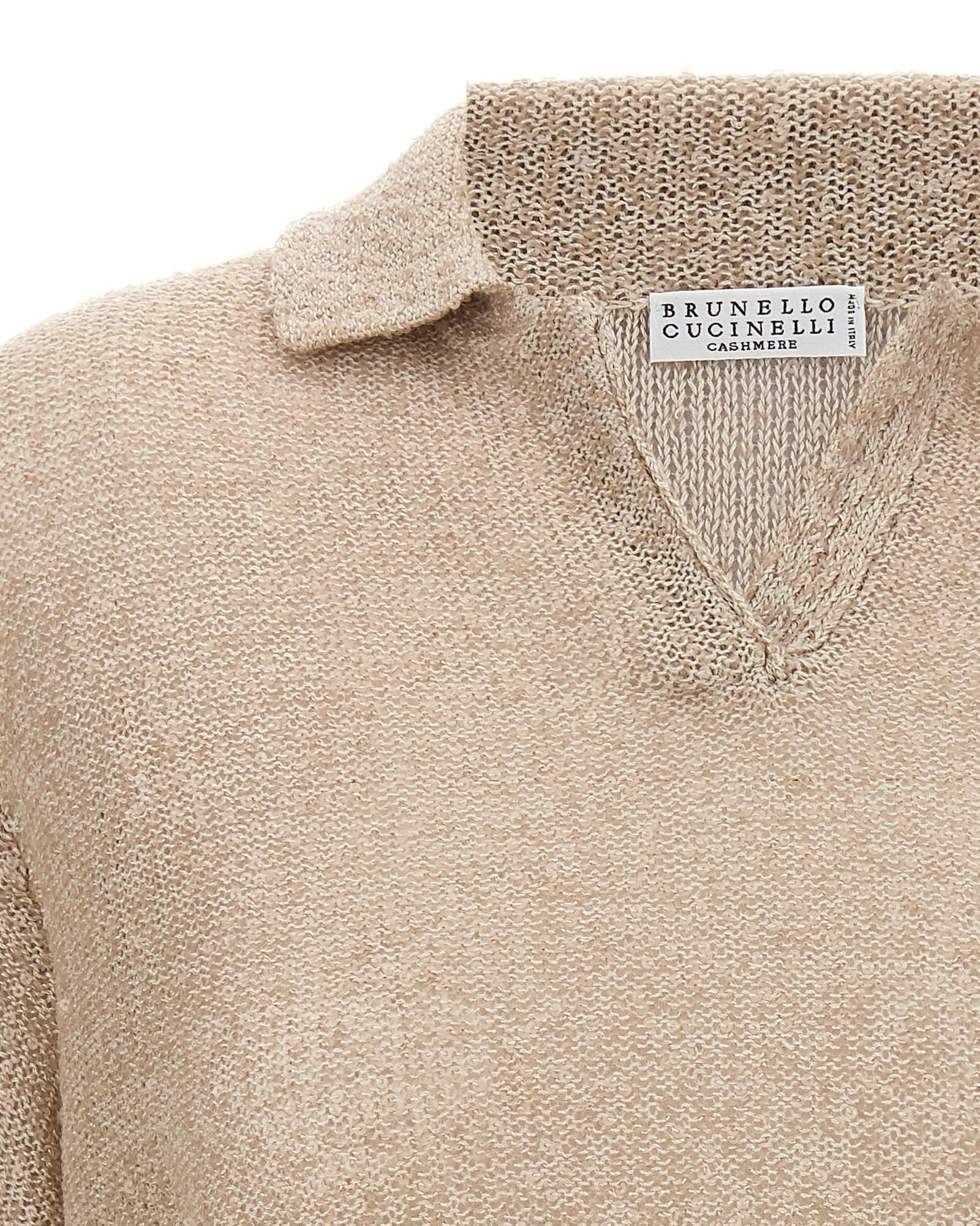 Brunello Cucinelli Sequin Polo Shirt Glam Steals
