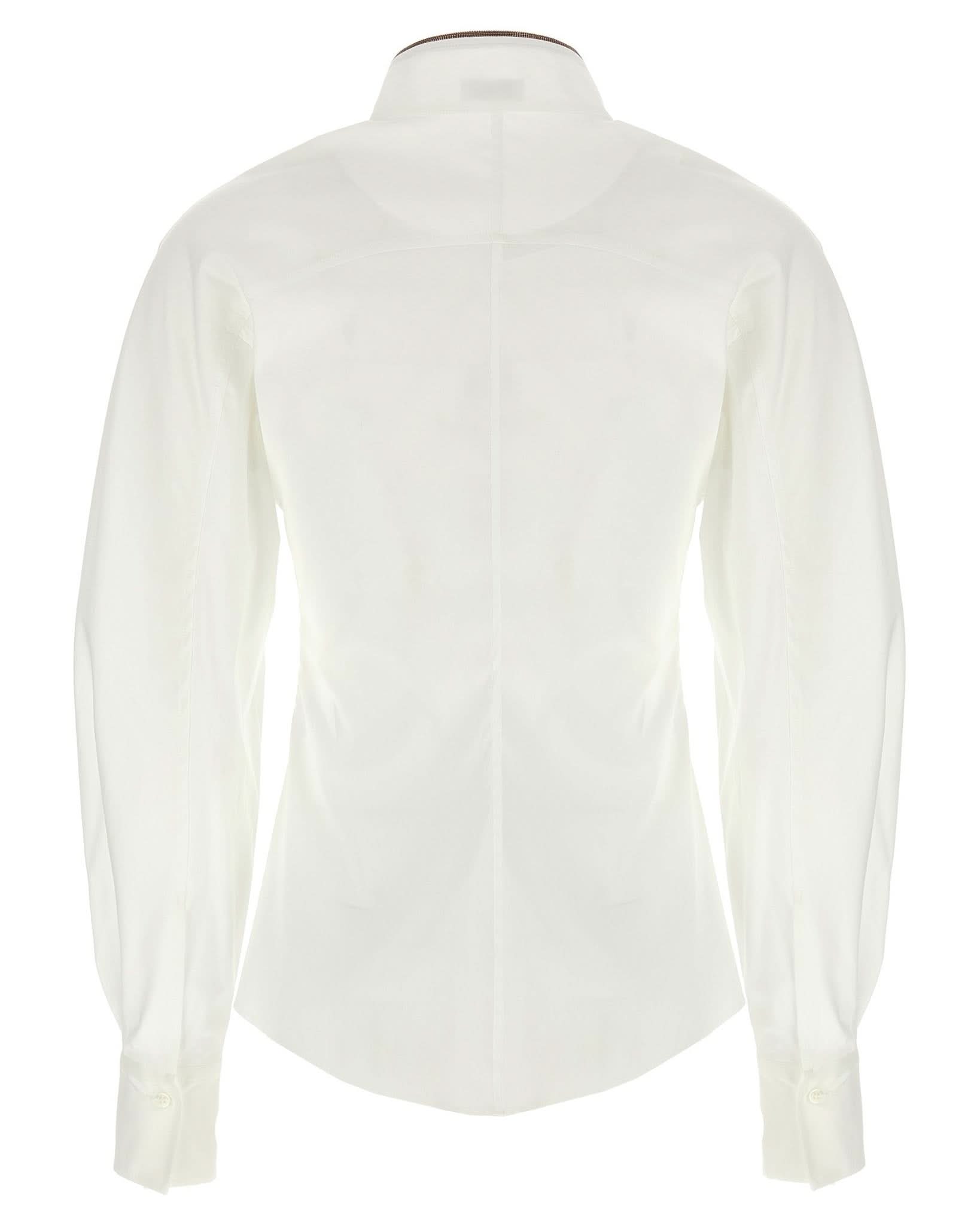Brunello Cucinelli Shiny Collar Detail Shirt Glam Steals