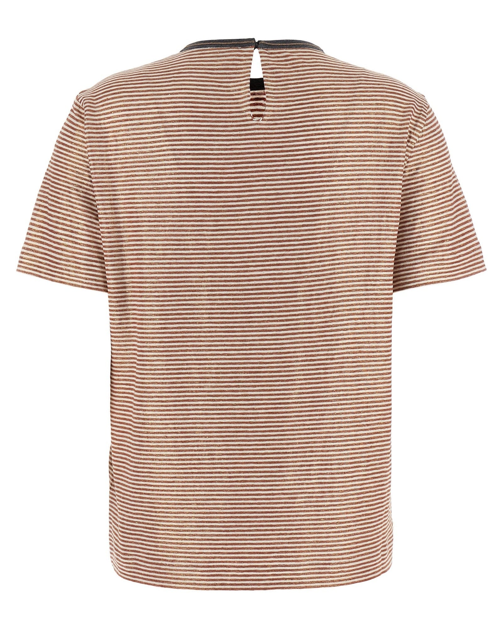 Brunello Cucinelli Shiny Collar Detail T-shirt Glam Steals