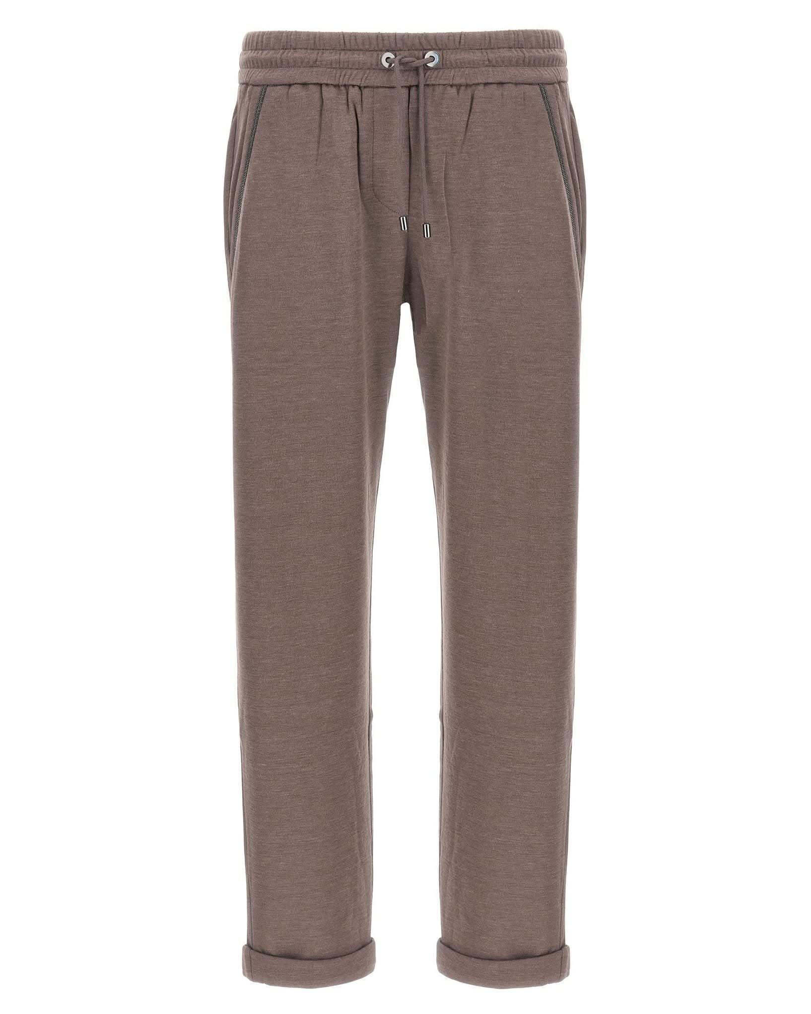 Brunello Cucinelli Shiny Pocket Detail Joggers Glam Steals