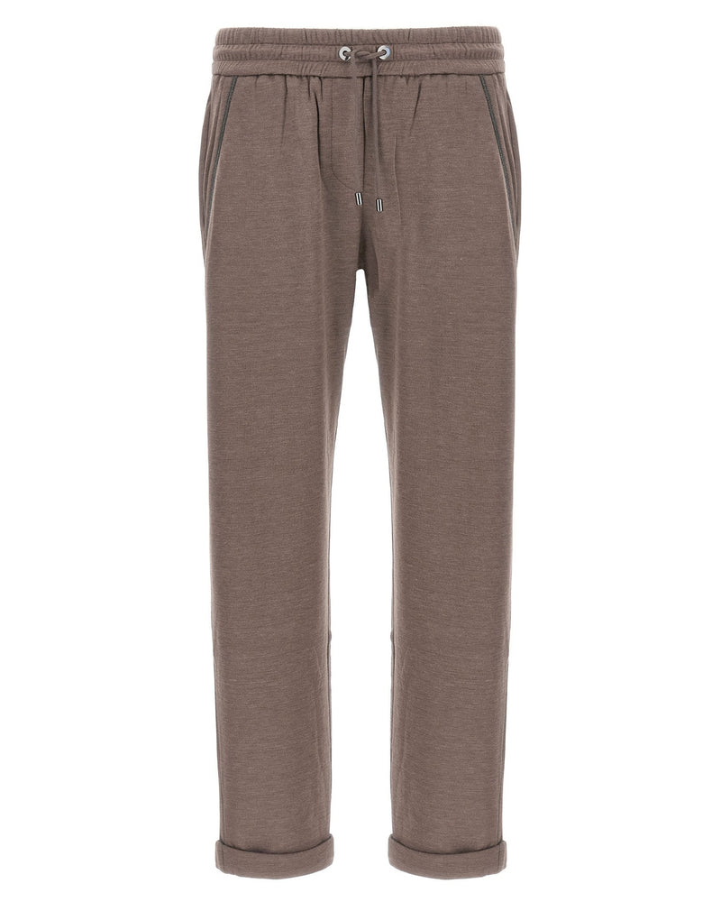 Brunello Cucinelli Shiny Pocket Detail Joggers Glam Steals