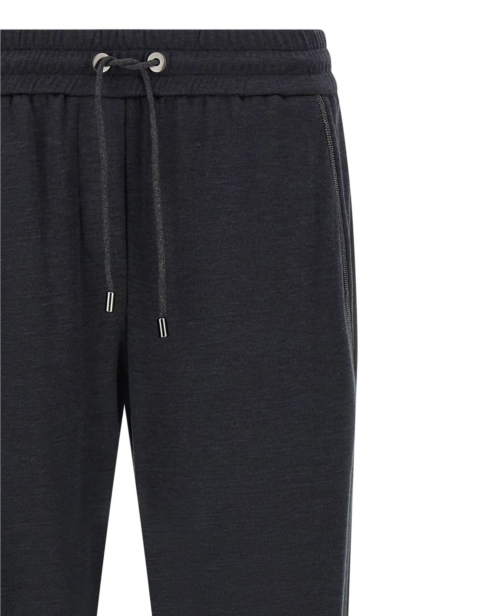 Brunello Cucinelli Shiny Pocket Detail Joggers Trousers