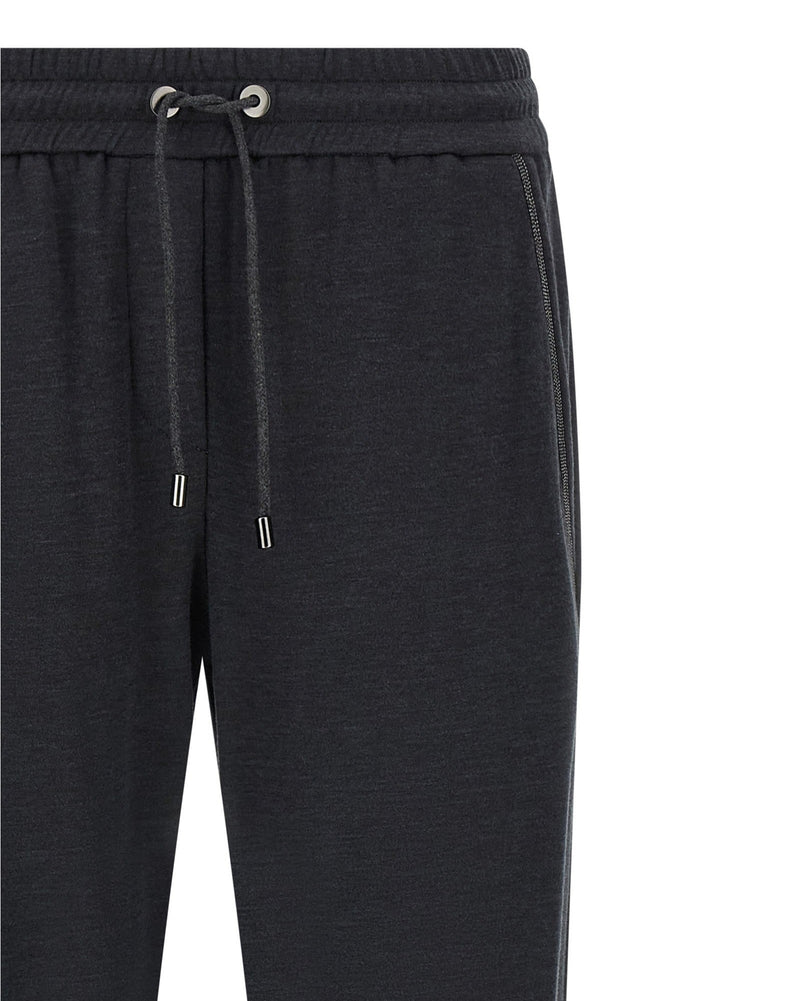 Brunello Cucinelli Shiny Pocket Detail Joggers Trousers