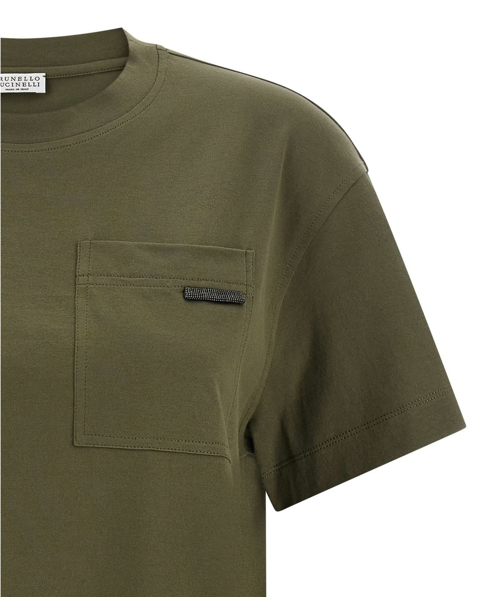Brunello Cucinelli Shiny Tab T-shirt Glam Steals