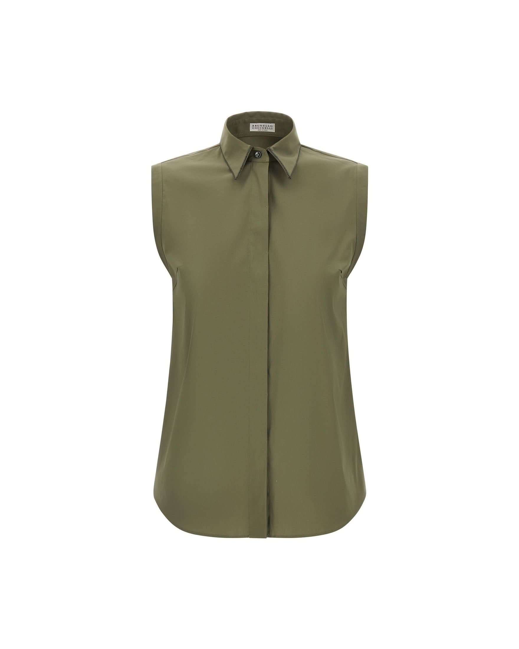 Brunello Cucinelli Shiny Trim Shirt Glam Steals