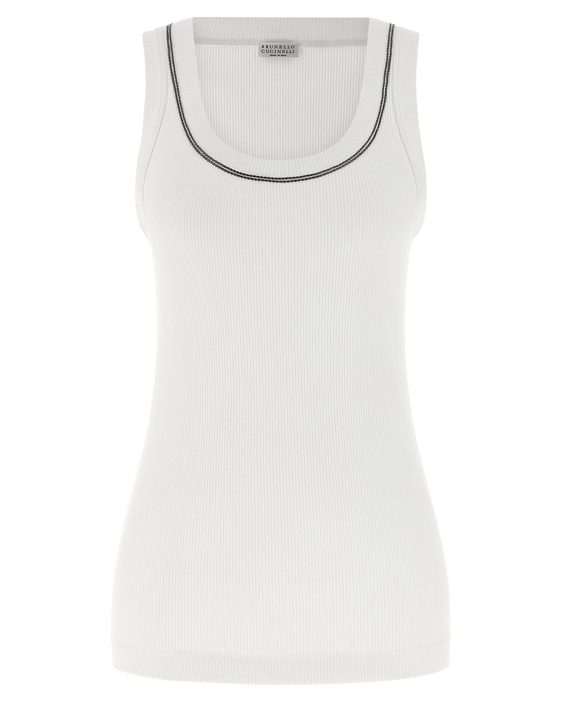 Brunello Cucinelli Shiny Trim Top Glam Steals