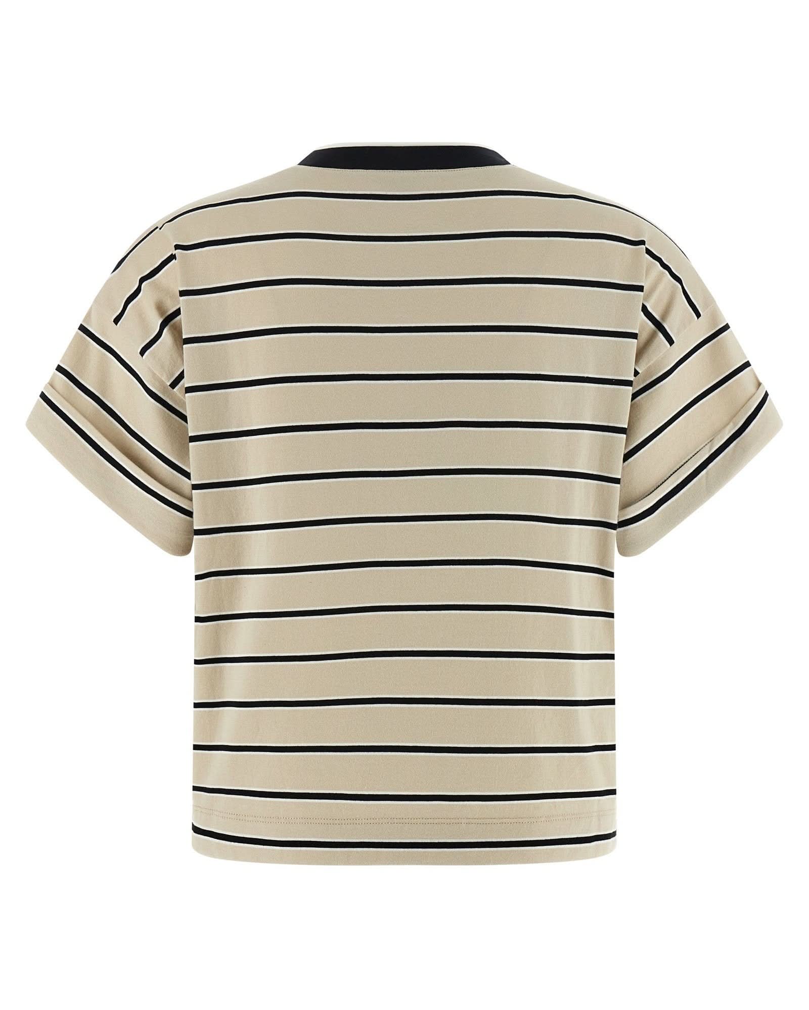 Brunello Cucinelli Shiny Trims T-shirt Glam Steals
