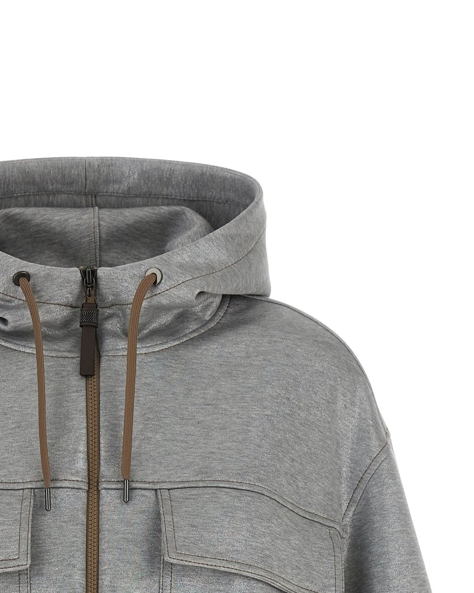 Brunello Cucinelli Shiny Zipper Pull Bomber Jacket Glam Steals