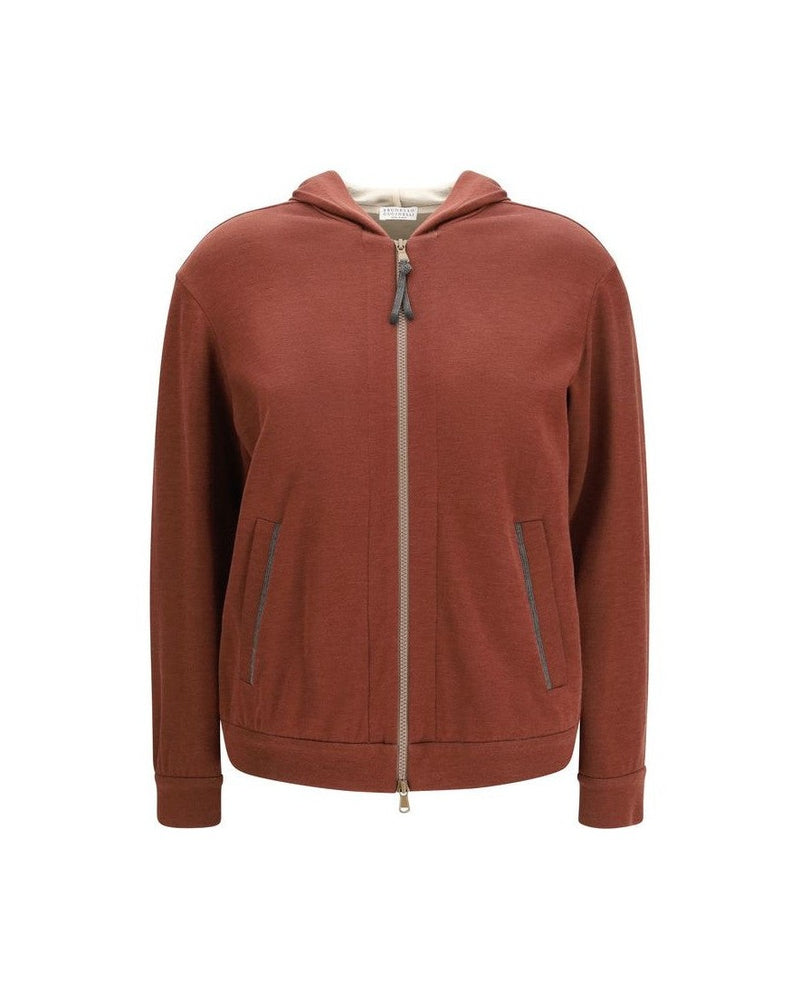 Brunello Cucinelli Silk Bordeaux Sweatshirt Glam Steals