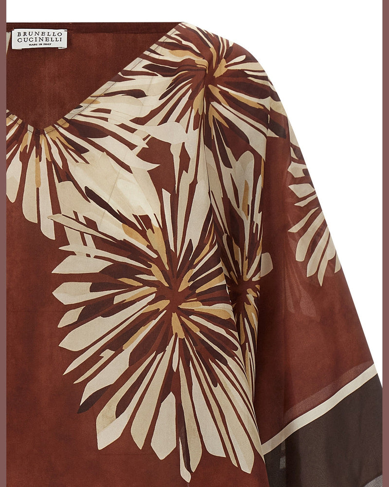 Brunello Cucinelli Silk Scarf Blouse Glam Steals
