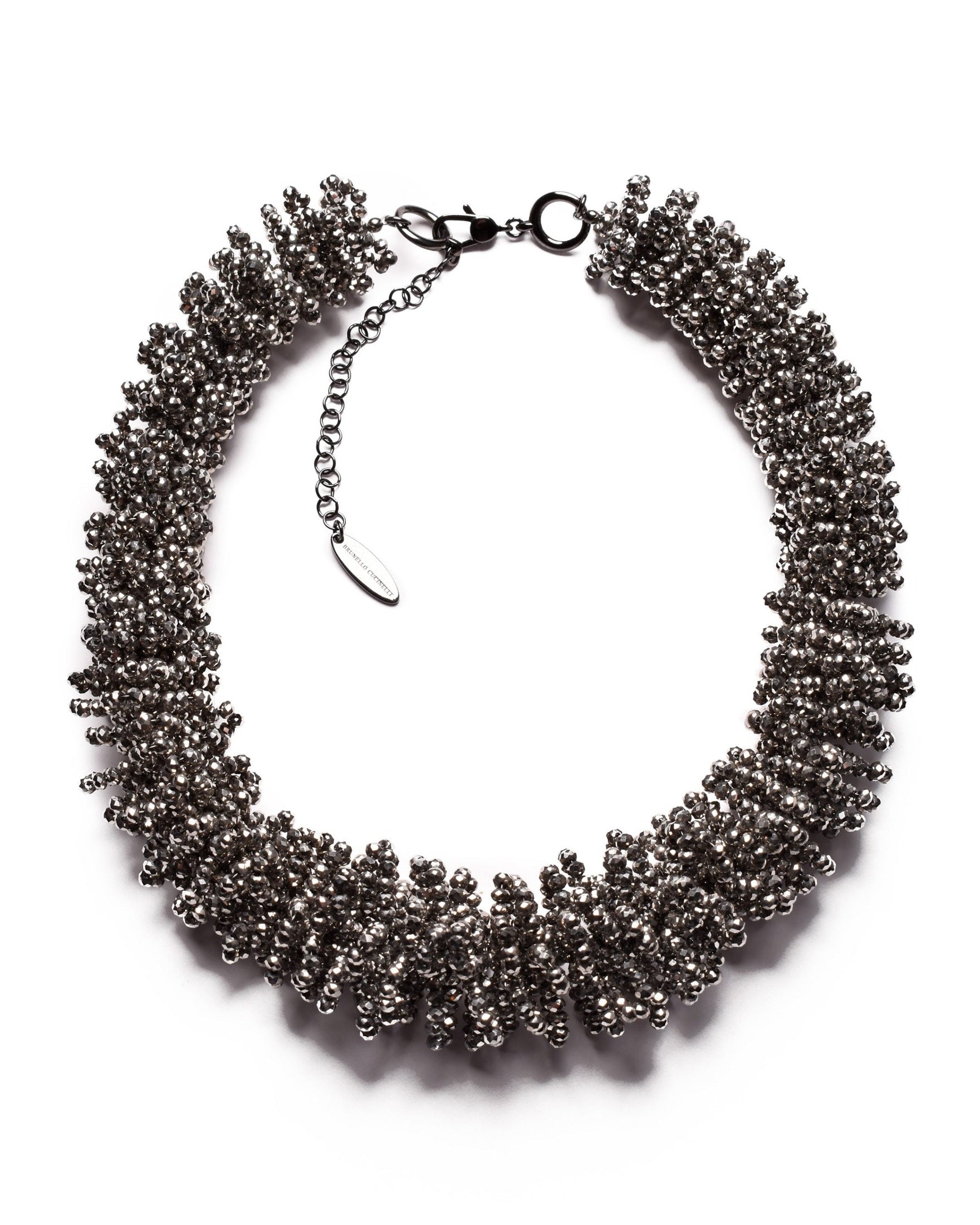 Brunello Cucinelli Silver Glass Necklace Glam Steals