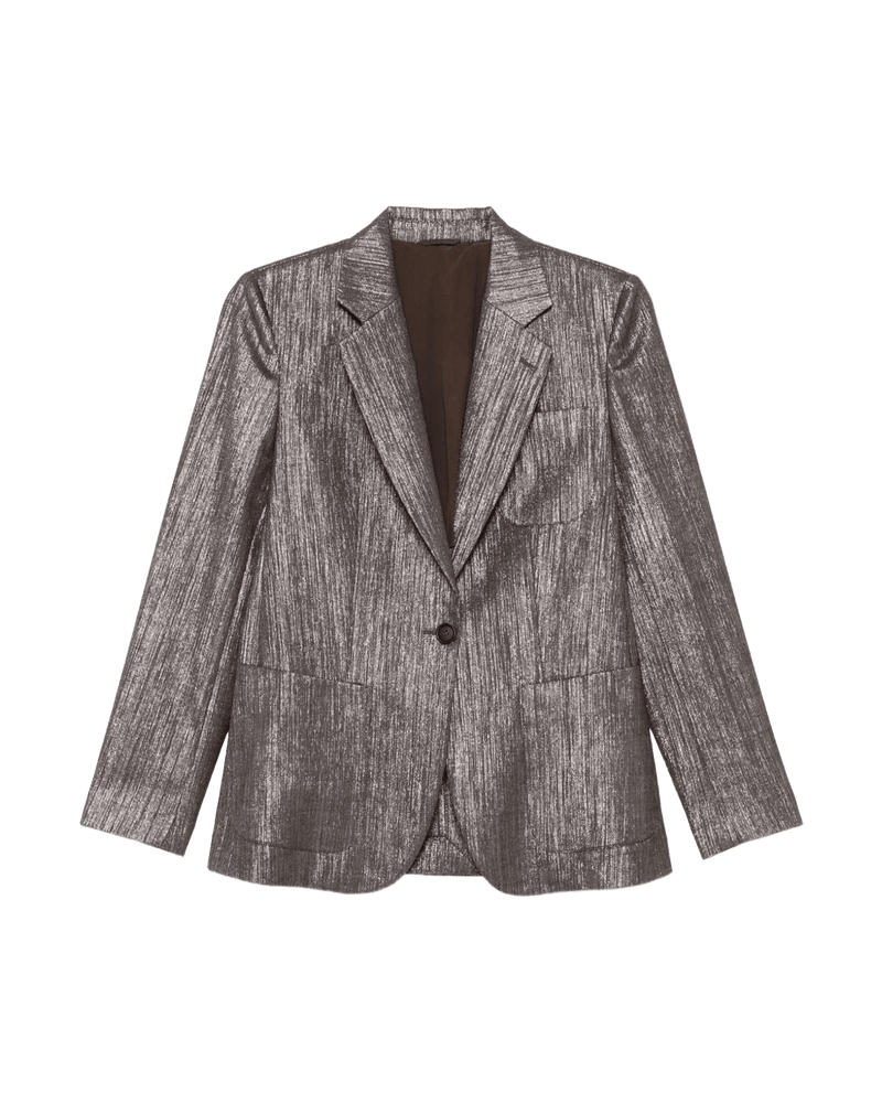 Brunello Cucinelli Silver Jacket Glam Steals