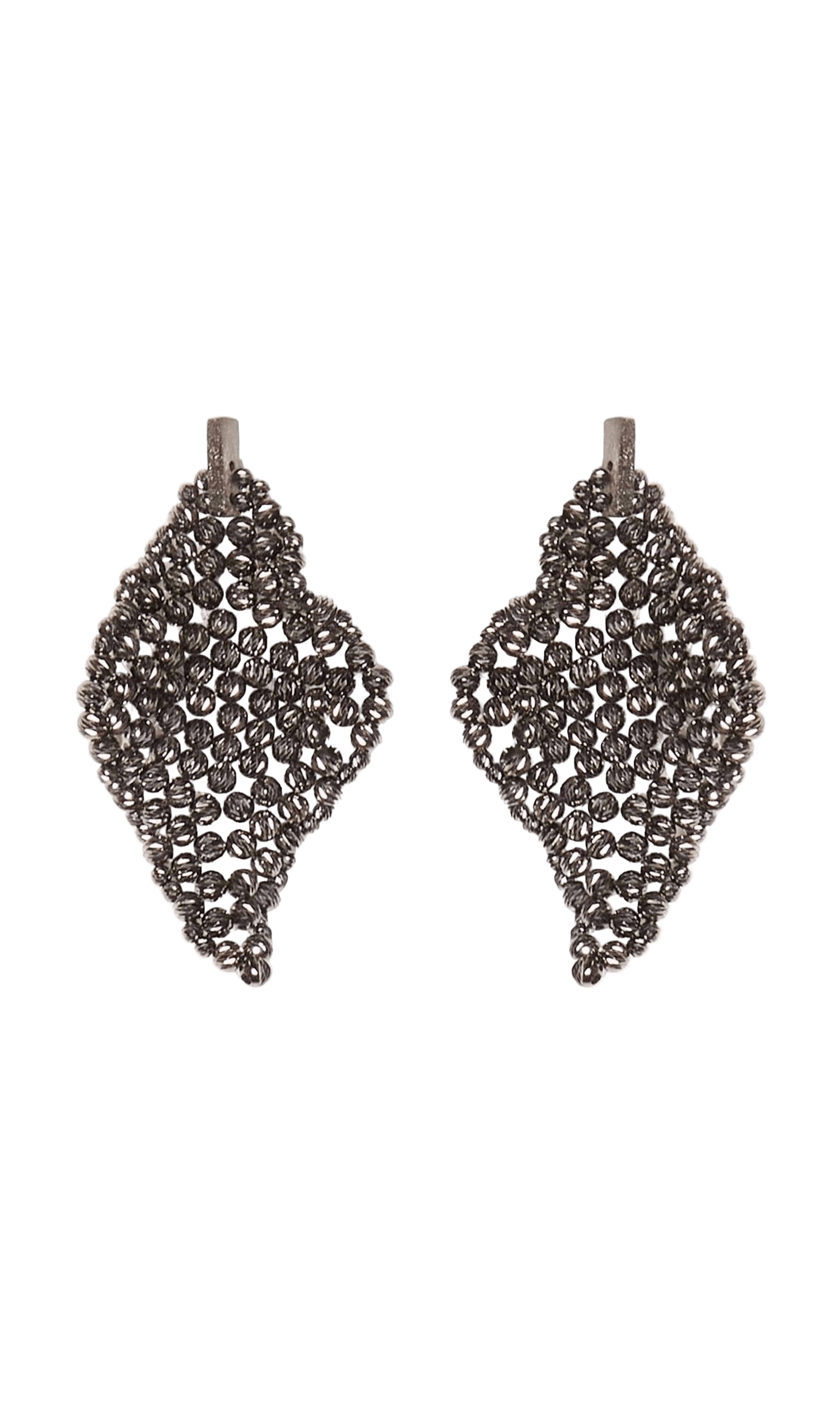 Brunello Cucinelli Silver Sculptured Earrings Glam Steals