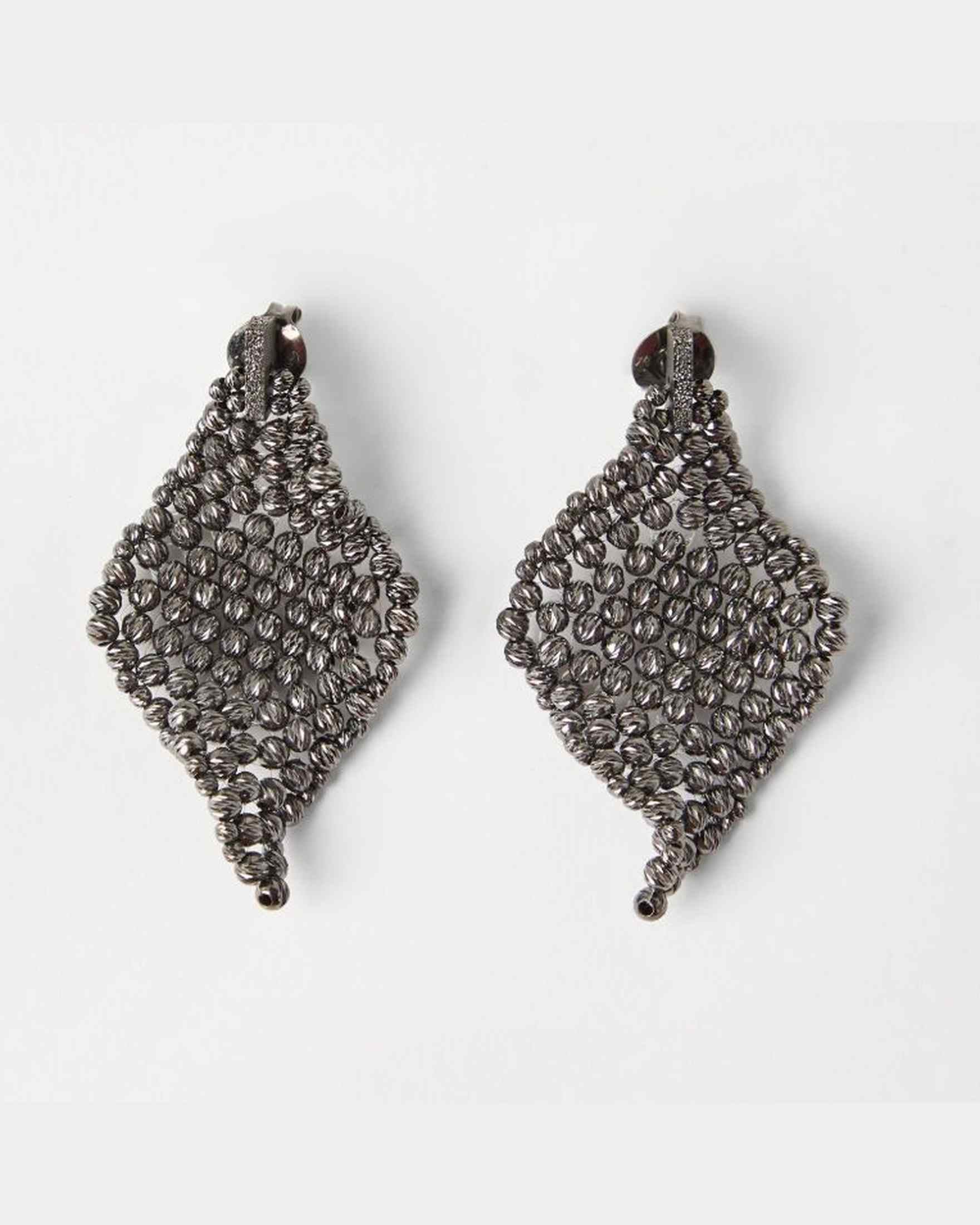 Brunello Cucinelli Silver Sculptured Earrings Glam Steals