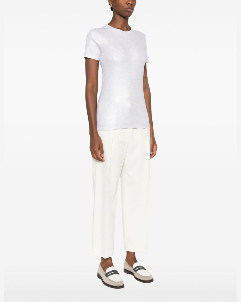Brunello Cucinelli Silver T-shirt Glam Steals